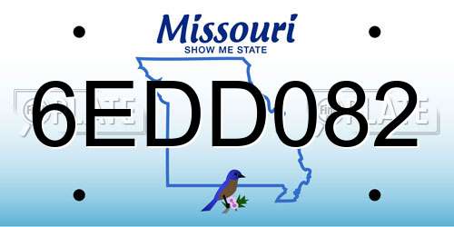 6EDD082 Missouri License Plate