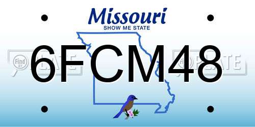 6FCM48 Missouri License Plate
