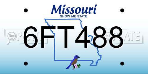 6FT488 Missouri License Plate