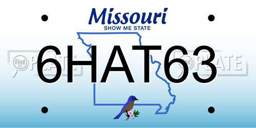 6HAT63 Missouri License Plate