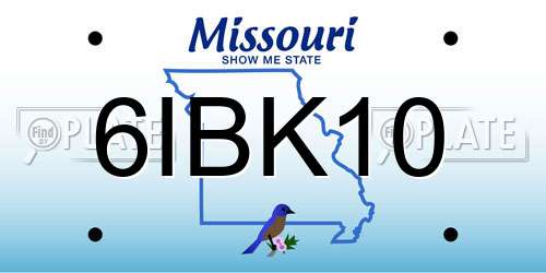 6IBK10 Missouri License Plate