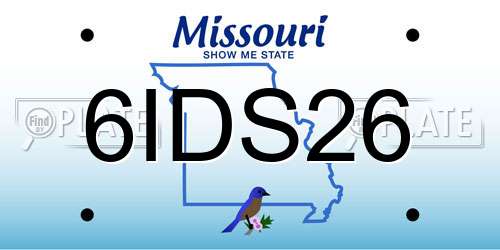 6IDS26 Missouri License Plate