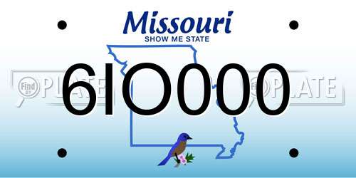 6IO000 Missouri License Plate