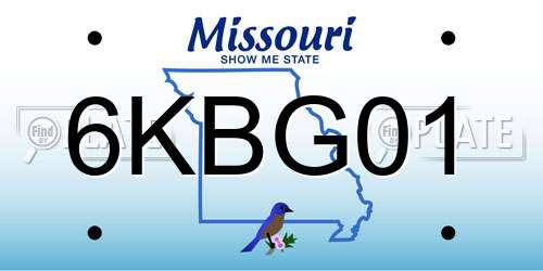 6KBG01 Missouri License Plate