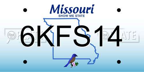 6KFS14 Missouri License Plate