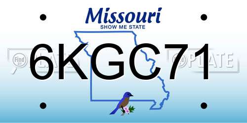 6KGC71 Missouri License Plate