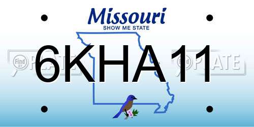 6KHA11 Missouri License Plate