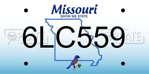 6LC559 Missouri License Plate