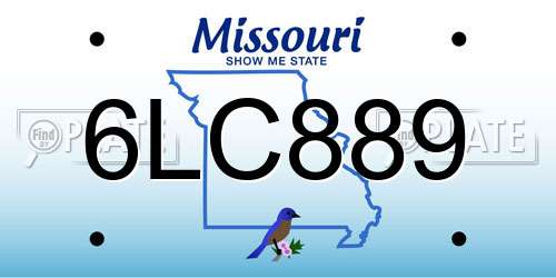 6LC889 Missouri License Plate