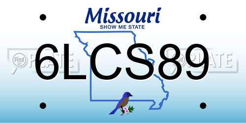 6LCS89 Missouri License Plate