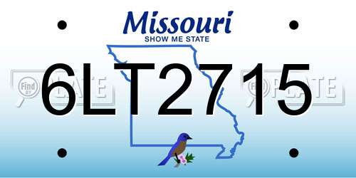 6LT2715 Missouri License Plate