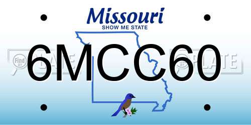 6MCC60 Missouri License Plate