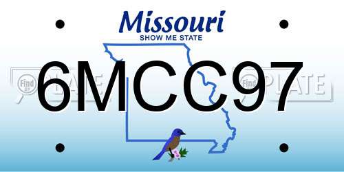 6MCC97 Missouri License Plate