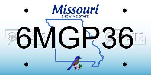 6MGP36 Missouri License Plate