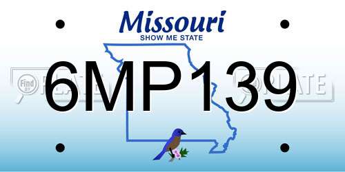 6MP139 Missouri License Plate