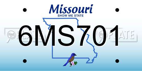 6MS701 Missouri License Plate