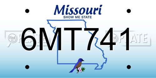 6MT741 Missouri License Plate