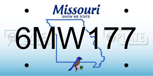 6MW177 Missouri License Plate