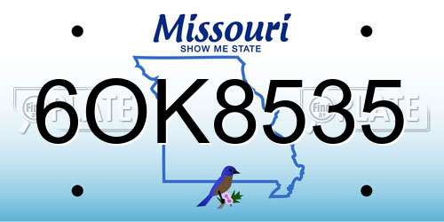 6OK8535 Missouri License Plate