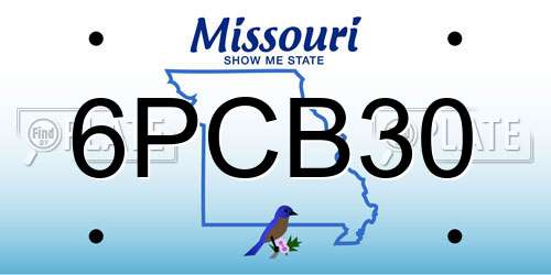 6PCB30 Missouri License Plate