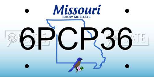 6PCP36 Missouri License Plate
