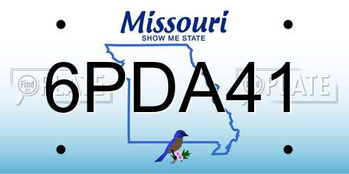 6PDA41 Missouri License Plate