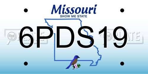 6PDS19 Missouri License Plate