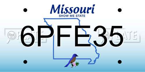 6PFE35 Missouri License Plate