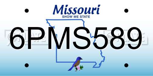 6PMS589 Missouri License Plate
