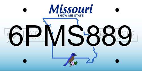 6PMS889 Missouri License Plate