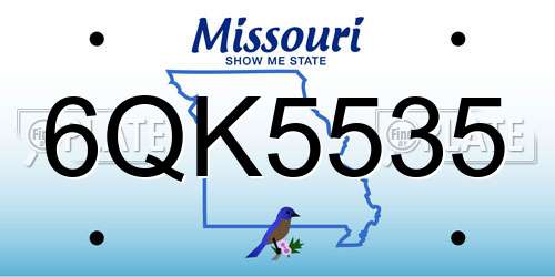 6QK5535 Missouri License Plate