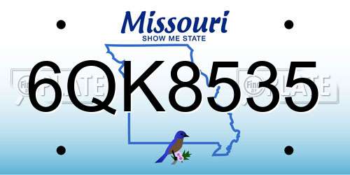 6QK8535 Missouri License Plate