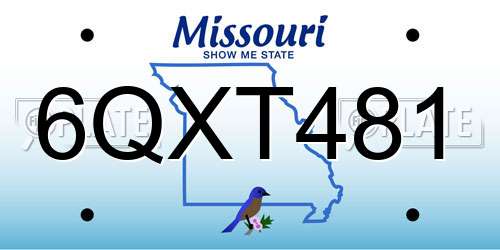 6QXT481 Missouri License Plate