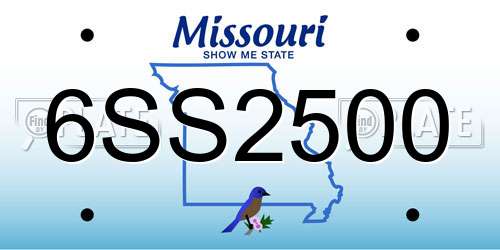 6SS2500 Missouri License Plate