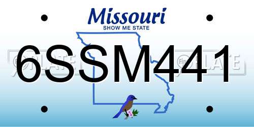 6SSM441 Missouri License Plate