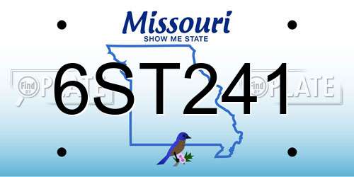 6ST241 Missouri License Plate
