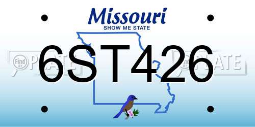 6ST426 Missouri License Plate