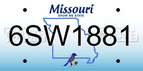 6SW1881 Missouri License Plate