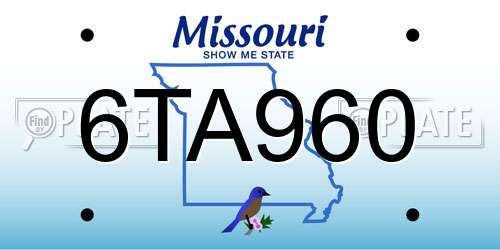 6TA960 Missouri License Plate