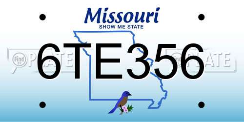 6TE356 Missouri License Plate