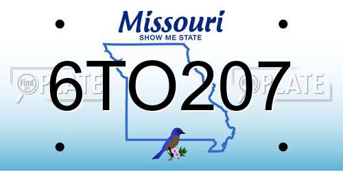 6TO207 Missouri License Plate