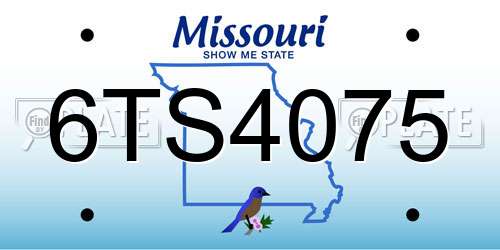 6TS4075 Missouri License Plate