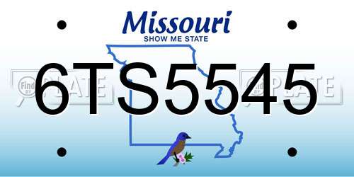 6TS5545 Missouri License Plate