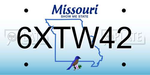 6XTW42 Missouri License Plate
