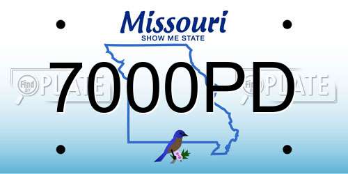 7000PD Missouri License Plate