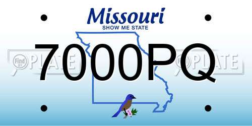 7000PQ Missouri License Plate