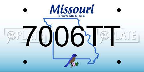 7006TT Missouri License Plate