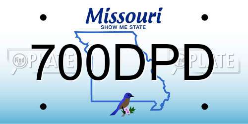 700DPD Missouri License Plate