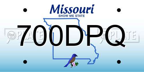 700DPQ Missouri License Plate