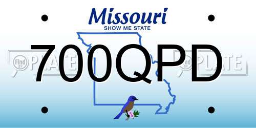 700QPD Missouri License Plate
